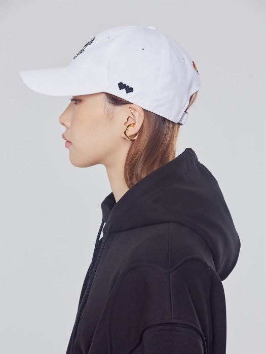 White Aimons Signature Embroidery Ball Cap