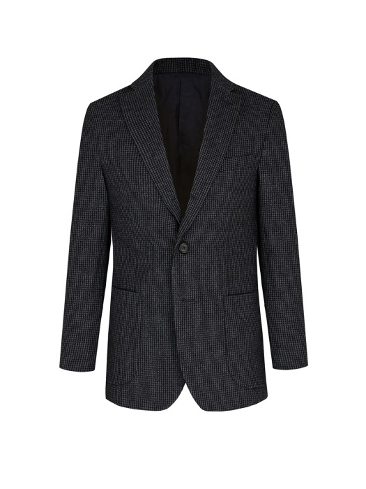 Houndtooth check tailored jacket (BLACK/GRAY)