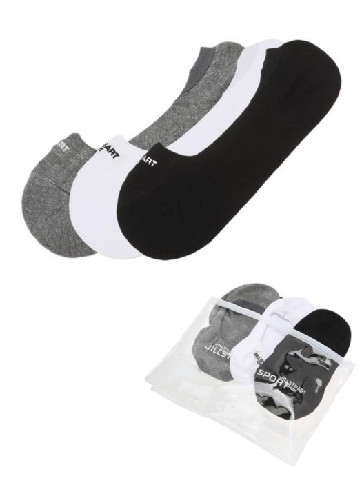 Vetro 3Pack Socks 블랙 로고자수 면혼방 남성 덧신양말3종세트JESE9F512BK