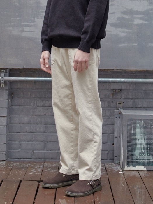 CELINE TWILL FATIGUE PANTS (IVORY)