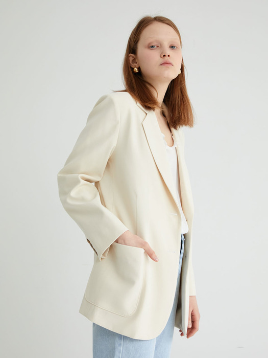 20 SPRING_Antique Ivory Tailored Jacket 
