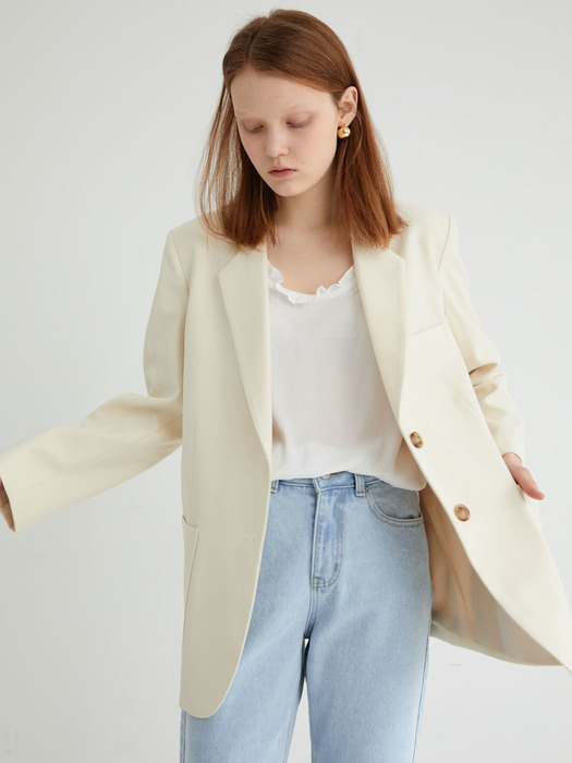 20 SPRING_Antique Ivory Tailored Jacket 