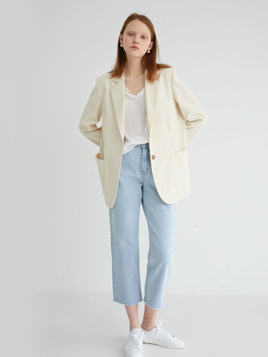 20 SPRING_Antique Ivory Tailored Jacket 