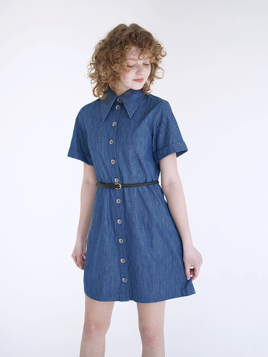 Denim Shirt Mini Dress