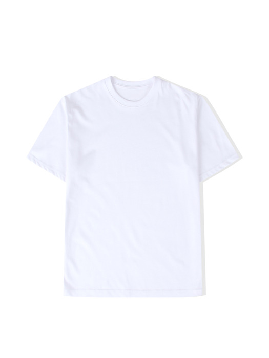 20S/S 세미오버핏 수피마 티셔츠 (화이트)