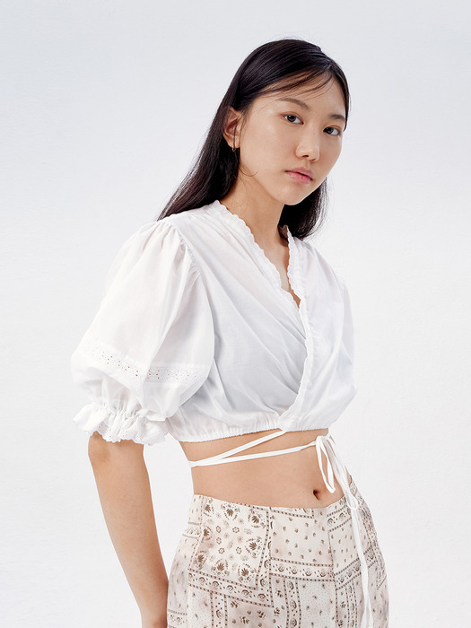 IRENE BOLERO BLOUSE/ WHITE