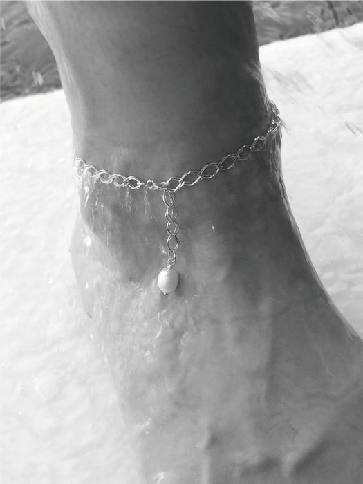 Double Chain Pearl Anklet 