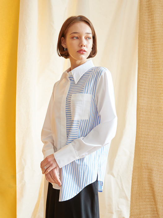 stripe pattern shirt White