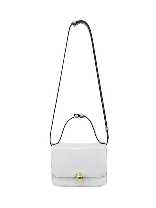 Boli mini satchel bag-croco white