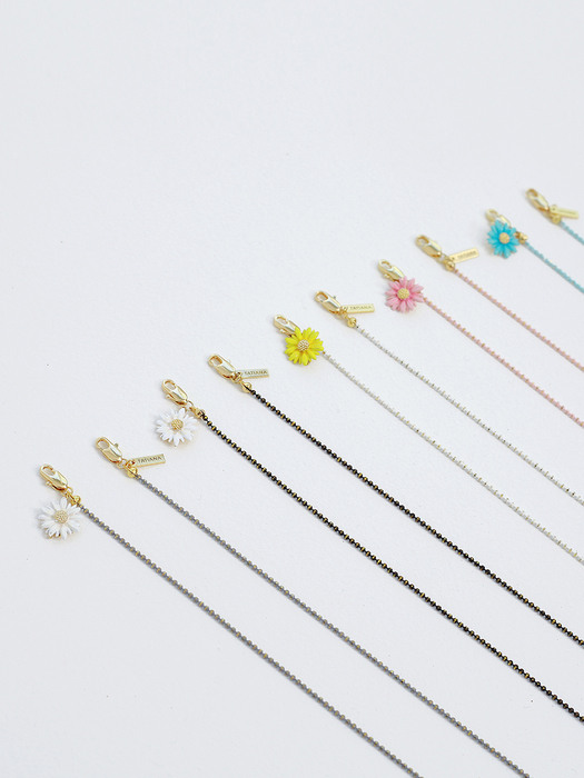 [1+1] FLOWER COLOR BALL CHAIN MASK STRAP_SE0129