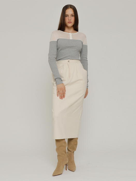 R POCKET POINT SKIRT_IVORY