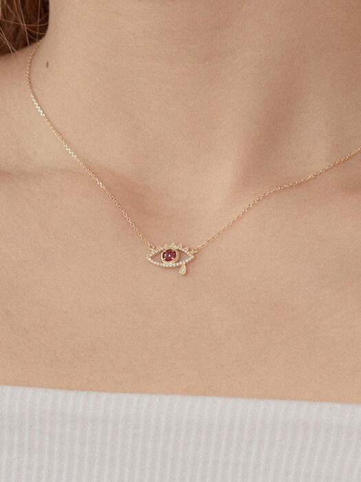 14K Cry For You Evileye Shining Necklace