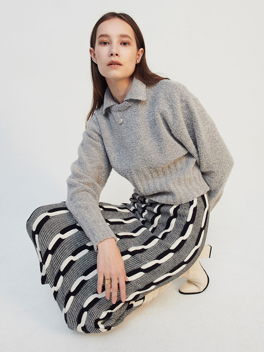 REVERSIBLE CABLE-KNIT SKIRT