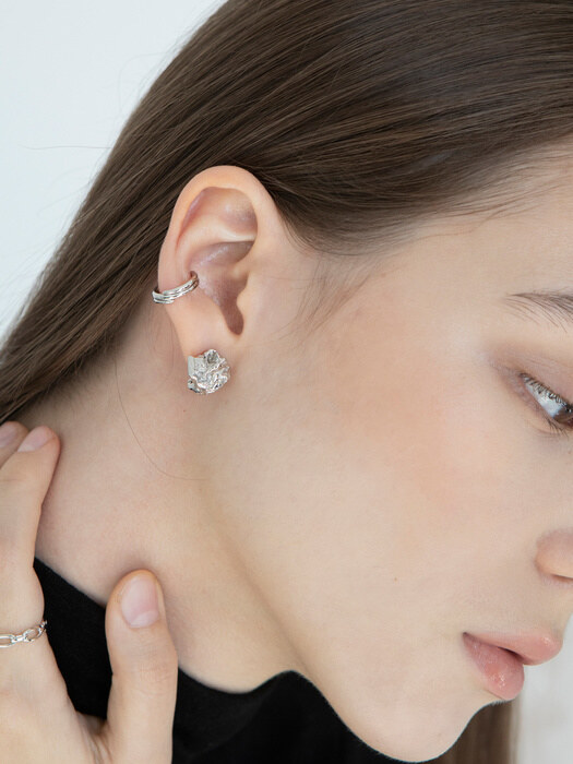 bold stone earrings (2colors)