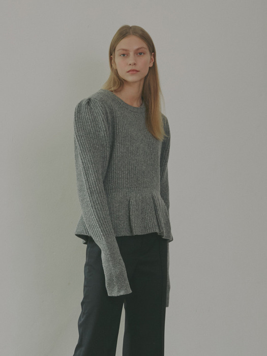 Alice Peplum Wool Sweater_4Color
