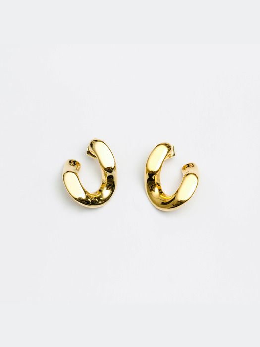 BOLD CHAIN EARRING GOLD