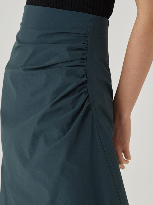 Draped Slit Skirt [DEEP GREEN] JYSK1B903E3