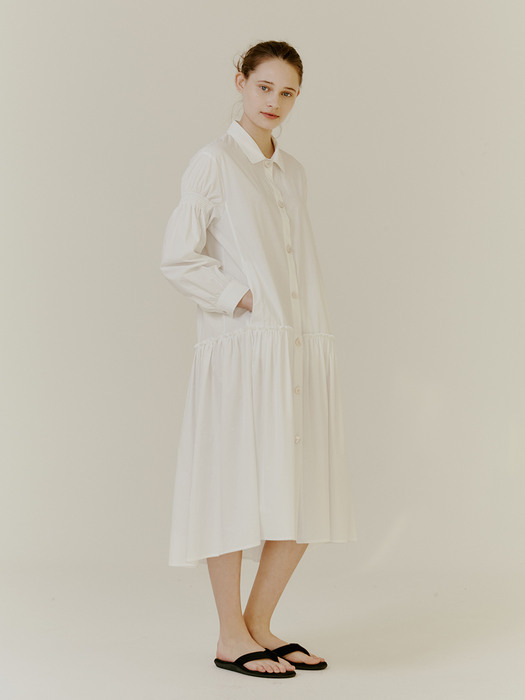 Saison Shirt Dress - Optic White Cotton