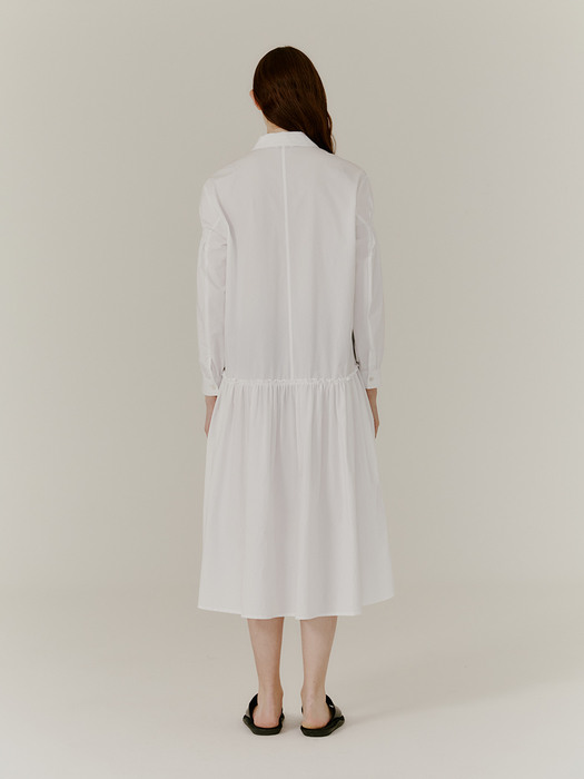 Saison Shirt Dress - Optic White Cotton