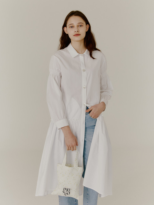 Saison Shirt Dress - Optic White Cotton