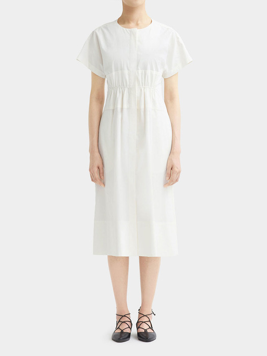 WHITE HELMA COTTON LONG DRESS