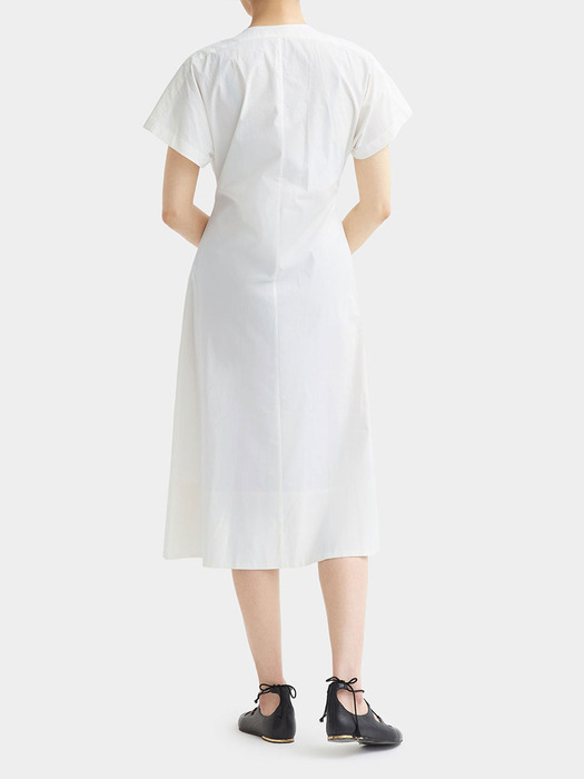WHITE HELMA COTTON LONG DRESS
