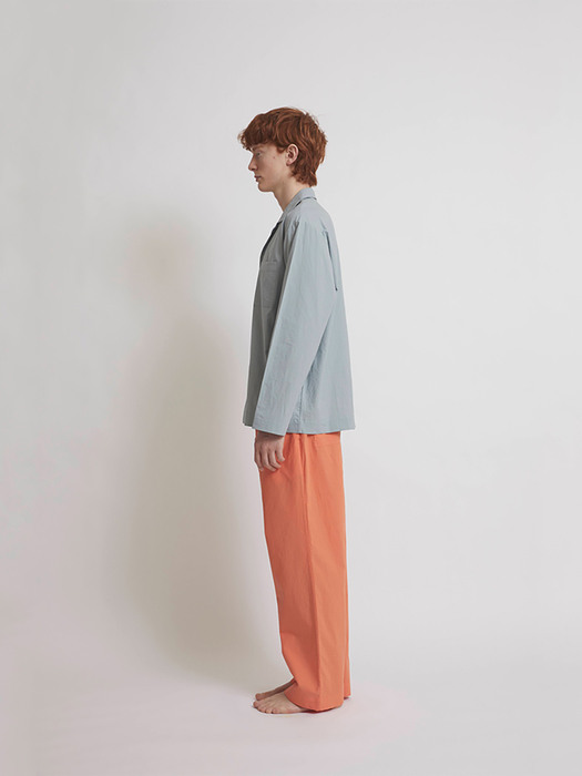100% Cotton Pajamas for Unisex (GrayMint/Orange)