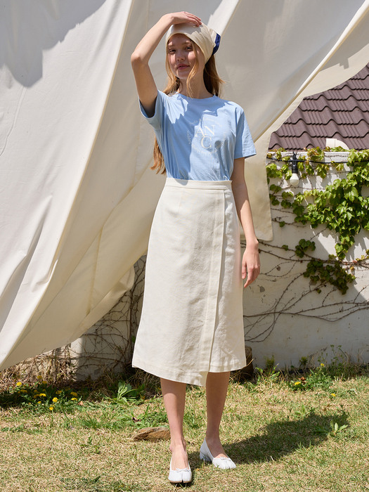 Unbalance Linen Skirt_IV