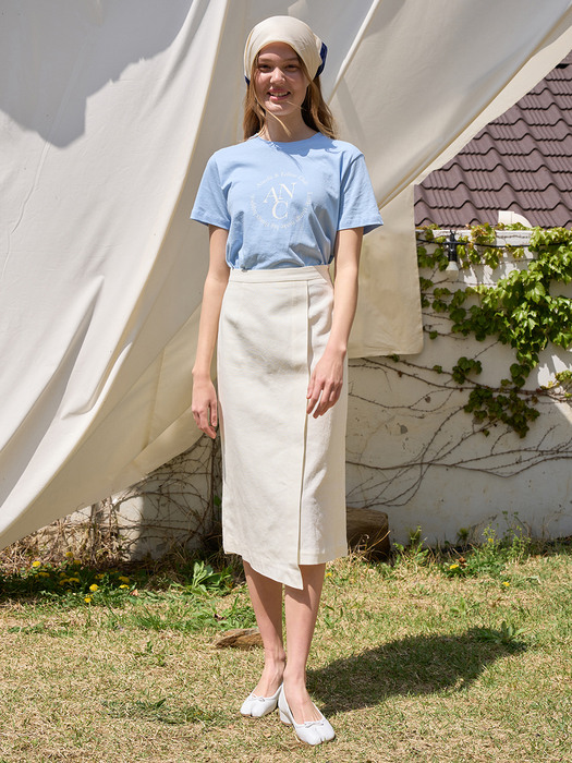 Unbalance Linen Skirt_IV