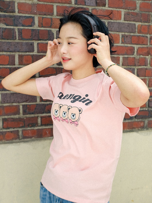 Bear trio tshirts - Pink