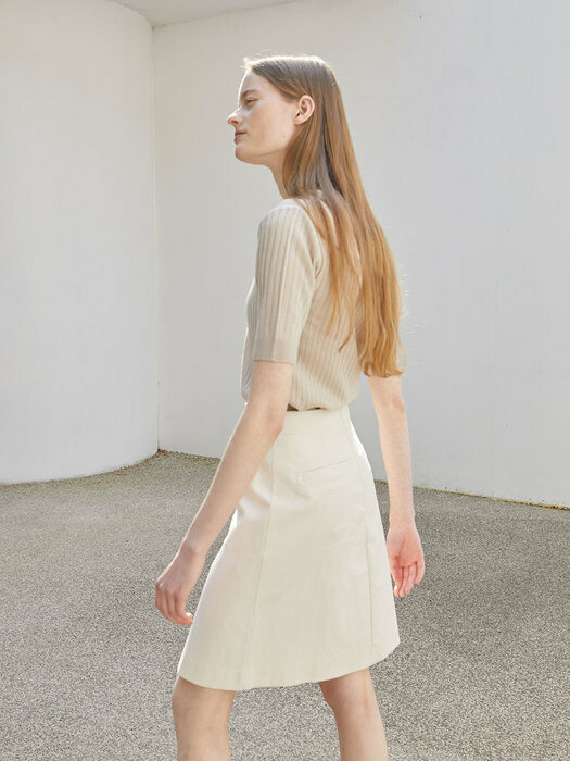 Folded Comfort Skirt - Beige