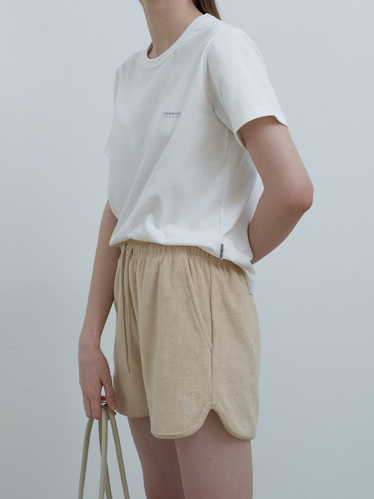Sports Terry Shorts (Beige)
