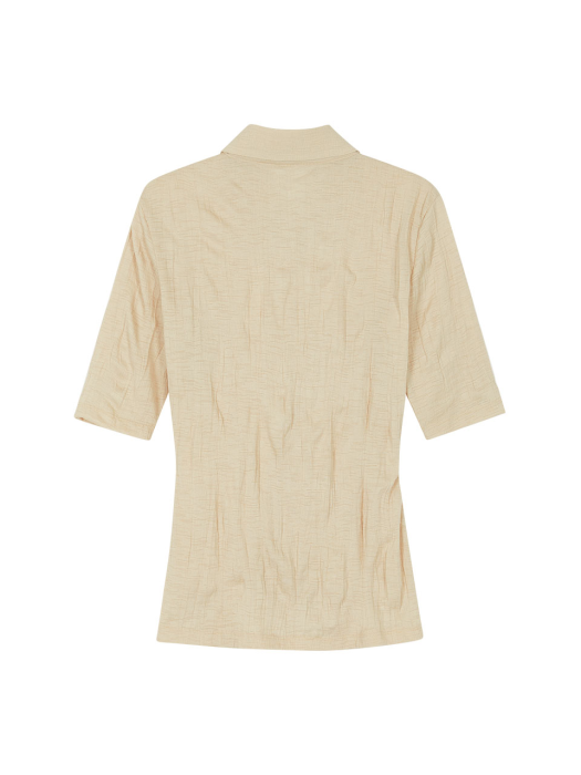 Wrinkle Jersey Shirt in Beige VW1MB094-91