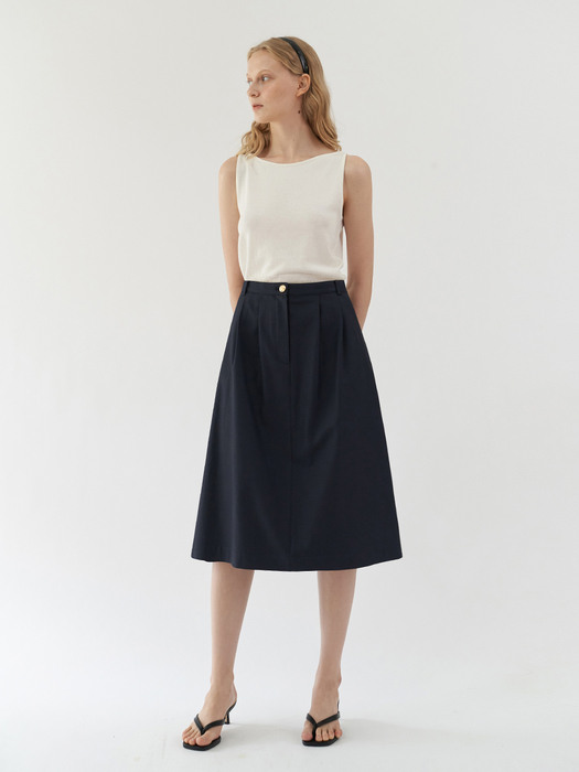 Marie A-line skirt ( Navy )