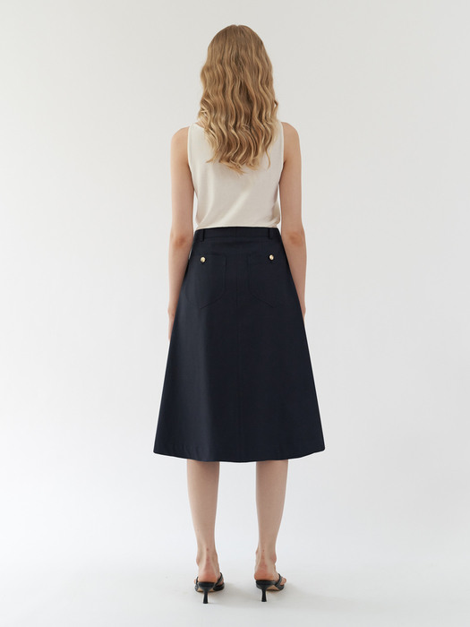 Marie A-line skirt ( Navy )