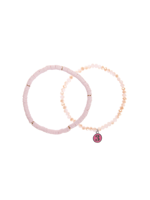 Weave / Twinkle double bracelet / Pink