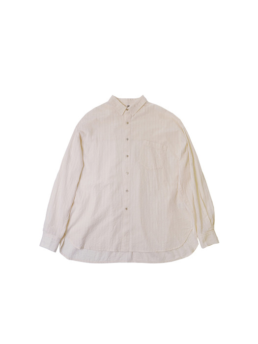 Stitch Stripe Shirt / Ivory