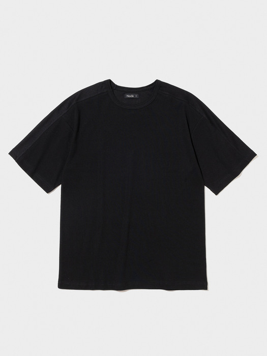 Knitting Blocked T-shirt Black