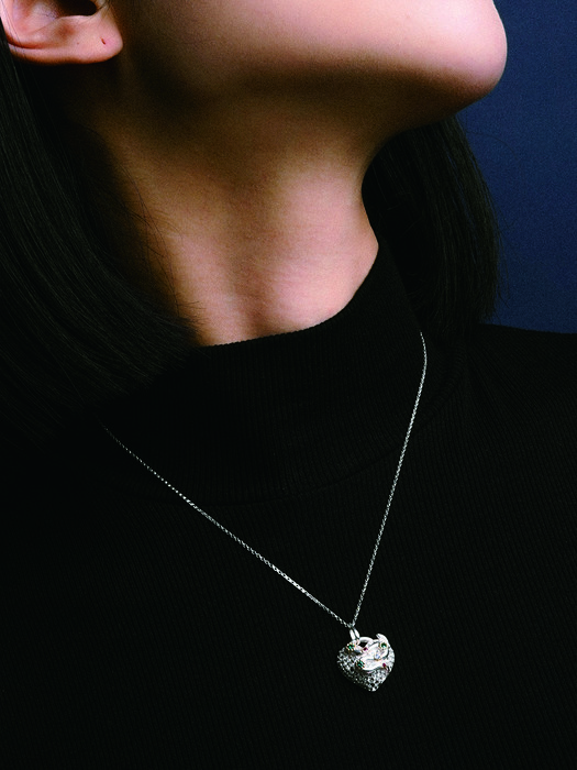 Smitten Necklace (Crystal Grey)