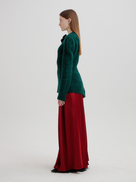 THYME Asymmetric Knit Pullover - Green