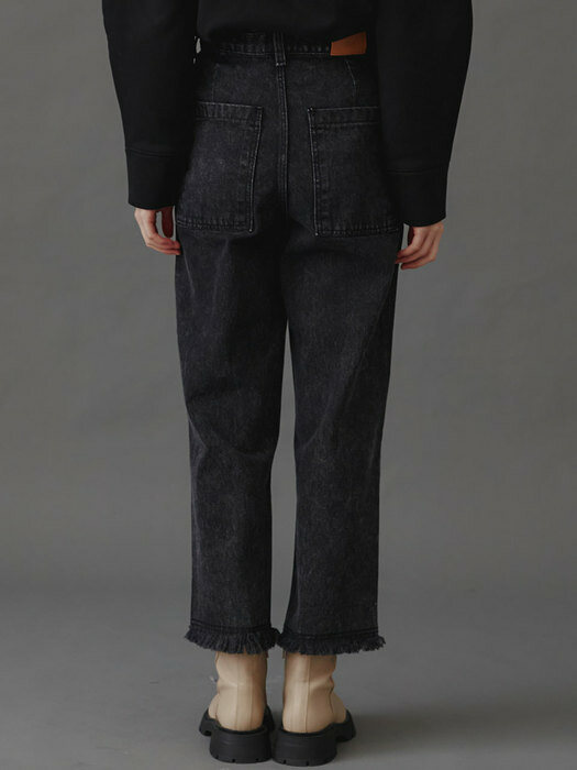 Fred Cotton Denim Pants_Black