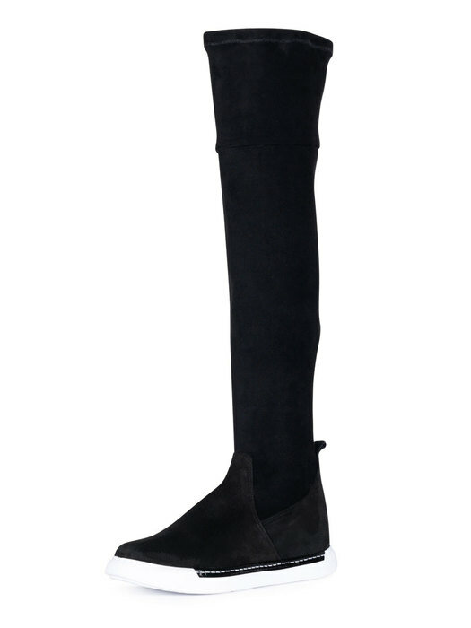 Q1AW-B406 / REYRI thigh-high boots _ Black