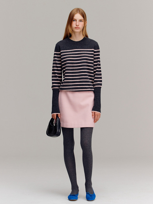 HYGGE Crew neck stripe sweater (3color)