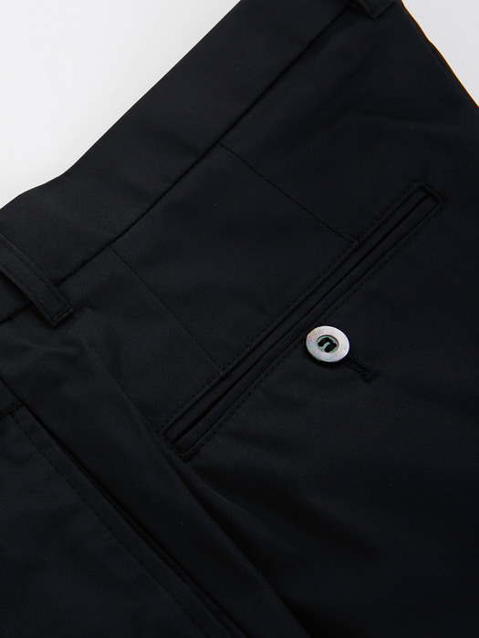 Essential cotton two tuck chino pants (Navy)