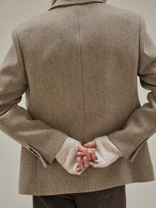 Merino wool jacket (sand)