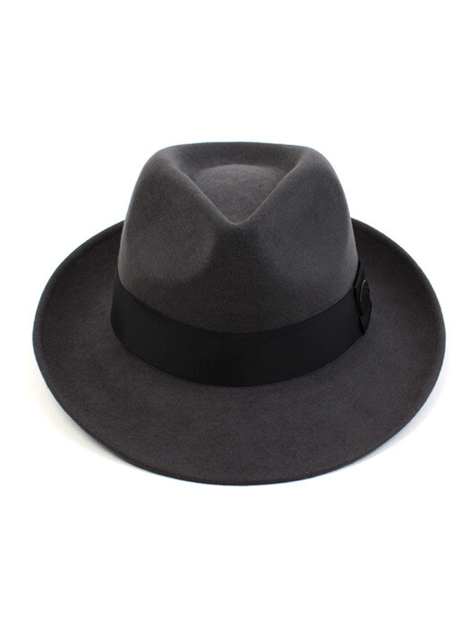 BU Gray Long Wool Fedora 울페도라