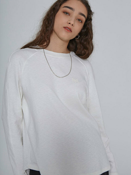 raglan slub T-shirts_white