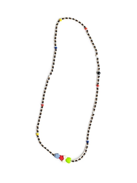 Mono lucy color point layered Necklace 모노루시 컬러 포인트 레이어드 비즈 목걸이
