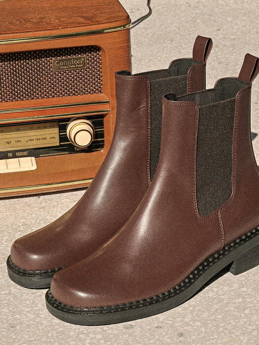 [UNISEX] 1564 P-1564 Chelsea boots-brown