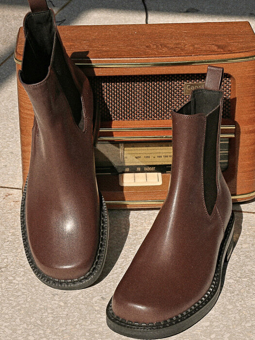 [UNISEX] 1564 P-1564 Chelsea boots-brown